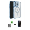 MARSİLYAN™- iPhone 16 Pro Max Kılıf Zirve Doku Prime - Siyah 3D Antistatik Hayalet Cam Ekran Koruyucu + Raze Metal Kamera Lens - SH