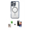 MARSİLYAN™- iPhone 16 Pro Max Kılıf Zirve Doku Prime - Siyah 3D Antistatik Mat Seramik Nano Ekran Koruyucu + Raze Metal Kamera Lens - NLGY