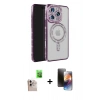 MARSİLYAN™- iPhone 16 Pro Max Kılıf Zirve Doku Prime - Siyah 3D Antistatik Mat Seramik Nano Ekran Koruyucu + Raze Metal Kamera Lens - NLGY