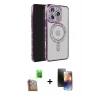MARSİLYAN™- iPhone 16 Pro Max Kılıf Zirve Doku Prime - Siyah 3D Antistatik Mat Seramik Nano Ekran Koruyucu + Raze Metal Kamera Lens - CLTM