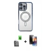 MARSİLYAN™- iPhone 16 Pro Max Kılıf Zirve Doku Prime - Siyah 3D Antistatik Mat Seramik Nano Ekran Koruyucu + Raze Metal Kamera Lens - SH