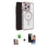 MARSİLYAN™- iPhone 16 Pro Max Kılıf Zirve Doku Prime - Siyah 3D Antistatik Mat Seramik Nano Ekran Koruyucu + Raze Metal Kamera Lens - CLTM
