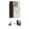 MARSİLYAN™- iPhone 16 Pro Max Kılıf Zirve Doku Prime - Siyah 3D Antistatik Mat Seramik Nano Ekran Koruyucu + Titanyum Gri Bilvis Titan Kamera Lens