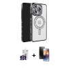 MARSİLYAN™- iPhone 16 Pro Max Kılıf Zirve Doku Prime - Siyah 3D Antistatik Mat Seramik Nano Ekran Koruyucu + Titanyum Gri Bilvis Titan Kamera Lens