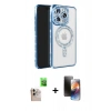 MARSİLYAN™- iPhone 16 Pro Max Kılıf Zirve Doku Prime - Siyah 3D Antistatik Mat Seramik Nano Ekran Koruyucu + Raze Metal Kamera Lens - NLGY