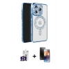 MARSİLYAN™- iPhone 16 Pro Max Kılıf Zirve Doku Prime - Siyah 3D Antistatik Mat Seramik Nano Ekran Koruyucu + Titanyum Gri Bilvis Titan Kamera Lens