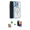 MARSİLYAN™- iPhone 16 Pro Max Kılıf Zirve Doku Prime - Siyah 3D Antistatik Mat Seramik Nano Ekran Koruyucu + Raze Metal Kamera Lens - CLTM