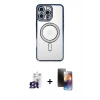 MARSİLYAN™- iPhone 16 Pro Max Kılıf Zirve Doku Prime - Siyah 3D Antistatik Mat Seramik Nano Ekran Koruyucu + Titanyum Gri Bilvis Titan Kamera Lens