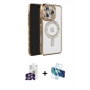 MARSİLYAN™- iPhone 16 Pro Max Kılıf Zirve Doku Prime - Siyah 3D Antistatik Seramik Nano Ekran Koruyucu + Bilvis Titan Kamera Lens - GS
