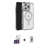 MARSİLYAN™- iPhone 16 Pro Max Kılıf Zirve Doku Prime - Siyah Bilvis 3D Cam Ekran Koruyucu + Bilvis Titan Kamera Lens - SH