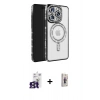 MARSİLYAN™- iPhone 16 Pro Max Kılıf Zirve Doku Prime - Siyah Bilvis 3D Cam Ekran Koruyucu + Bilvis Titan Kamera Lens - TMGI