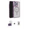 MARSİLYAN™- iPhone 16 Pro Max Kılıf Zirve Doku Prime - Siyah Bilvis 3D Cam Ekran Koruyucu + Bilvis Titan Kamera Lens - SH