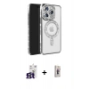 MARSİLYAN™- iPhone 16 Pro Max Kılıf Zirve Doku Prime - Siyah Bilvis 3D Cam Ekran Koruyucu + Bilvis Titan Kamera Lens - TMGI