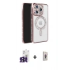 MARSİLYAN™- iPhone 16 Pro Max Kılıf Zirve Doku Prime - Siyah Bilvis 3D Cam Ekran Koruyucu + Bilvis Titan Kamera Lens - SH