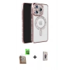 MARSİLYAN™- iPhone 16 Pro Max Kılıf Zirve Doku Prime - Siyah Bilvis 3D Cam Ekran Koruyucu + Raze Metal Kamera Lens - CLTM