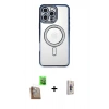 MARSİLYAN™- iPhone 16 Pro Max Kılıf Zirve Doku Prime - Siyah Bilvis 3D Cam Ekran Koruyucu + Raze Metal Kamera Lens - CLTM
