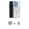 MARSİLYAN™- iPhone 16 Pro Max Kılıf Zirve Doku Prime - Siyah Bilvis 3D Cam Ekran Koruyucu + Pers Alüminyum Kamera Lens - GI