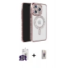 MARSİLYAN™- iPhone 16 Pro Max Kılıf Zirve Doku Prime - Siyah Bilvis 3D Cam Ekran Koruyucu + Bilvis Titan Kamera Lens - GS