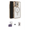 MARSİLYAN™- iPhone 16 Pro Max Kılıf Zirve Doku Prime - Siyah Bilvis 3D Cam Ekran Koruyucu + Bilvis Titan Kamera Lens - GS