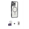 MARSİLYAN™- iPhone 16 Pro Max Kılıf Zirve Doku Prime - Siyah Bilvis 3D Cam Ekran Koruyucu + Bilvis Titan Kamera Lens - GS