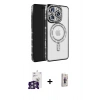 MARSİLYAN™- iPhone 16 Pro Max Kılıf Zirve Doku Prime - Siyah Bilvis 3D Cam Ekran Koruyucu + Bilvis Titan Kamera Lens - GS