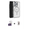 MARSİLYAN™- iPhone 16 Pro Max Kılıf Zirve Doku Prime - Siyah Bilvis 3D Cam Ekran Koruyucu + Bilvis Titan Kamera Lens - GS