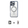 MARSİLYAN™- iPhone 16 Pro Max Kılıf Zirve Doku Prime - Siyah Bilvis 3D Cam Ekran Koruyucu + PVD Metal Kamera Lens - GS