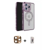 MARSİLYAN™- iPhone 16 Pro Max Kılıf Zirve Doku Prime - Siyah Bilvis 3D Cam Ekran Koruyucu + Pers Alüminyum Kamera Lens - CLTM