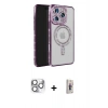 MARSİLYAN™- iPhone 16 Pro Max Kılıf Zirve Doku Prime - Siyah Bilvis 3D Cam Ekran Koruyucu + Pers Alüminyum Kamera Lens - GS