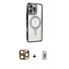 MARSİLYAN™- iPhone 16 Pro Max Kılıf Zirve Doku Prime - Siyah Bilvis 3D Cam Ekran Koruyucu + Pers Alüminyum Kamera Lens - CLTM