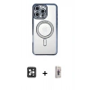 MARSİLYAN™- iPhone 16 Pro Max Kılıf Zirve Doku Prime - Siyah Bilvis 3D Cam Ekran Koruyucu + Siyah PVD Metal Kamera Lens