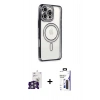 MARSİLYAN™- iPhone 16 Pro Max Kılıf Zirve Doku Prime - Siyah Bilvis 3X AR Hayalet Cam Ekran Koruyucu + Bilvis Titan Kamera Lens - GS