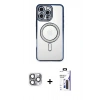 MARSİLYAN™- iPhone 16 Pro Max Kılıf Zirve Doku Prime - Siyah Bilvis 3X AR Hayalet Cam Ekran Koruyucu + Pers Alüminyum Kamera Lens - GI