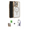 MARSİLYAN™- iPhone 16 Pro Max Kılıf Zirve Doku Prime - Siyah Bilvis 3X AR Hayalet Cam Ekran Koruyucu + Raze Metal Kamera Lens - CLTM
