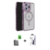 MARSİLYAN™- iPhone 16 Pro Max Kılıf Zirve Doku Prime - Siyah Bilvis 3X AR Hayalet Cam Ekran Koruyucu + Raze Metal Kamera Lens - SH