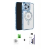 MARSİLYAN™- iPhone 16 Pro Max Kılıf Zirve Doku Prime - Siyah Bilvis 3X AR Hayalet Cam Ekran Koruyucu + Raze Metal Kamera Lens - BZ