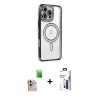 MARSİLYAN™- iPhone 16 Pro Max Kılıf Zirve Doku Prime - Siyah Bilvis 3X AR Hayalet Cam Ekran Koruyucu + Raze Metal Kamera Lens - NLGY