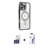 MARSİLYAN™- iPhone 16 Pro Max Kılıf Zirve Doku Prime - Siyah Bilvis 3X AR HD Cam Ekran Koruyucu + Bilvis Titan Kamera Lens - GS