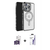 MARSİLYAN™- iPhone 16 Pro Max Kılıf Zirve Doku Prime - Siyah Bilvis 3X AR HD Cam Ekran Koruyucu + Bilvis Titan Kamera Lens - GS