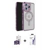 MARSİLYAN™- iPhone 16 Pro Max Kılıf Zirve Doku Prime - Siyah Bilvis 3X AR HD Cam Ekran Koruyucu + Bilvis Titan Kamera Lens - GS