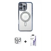 MARSİLYAN™- iPhone 16 Pro Max Kılıf Zirve Doku Prime - Siyah Bilvis 3X AR HD Cam Ekran Koruyucu + Pers Alüminyum Kamera Lens - GS