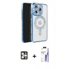MARSİLYAN™- iPhone 16 Pro Max Kılıf Zirve Doku Prime - Siyah Bilvis 3X AR HD Cam Ekran Koruyucu + PVD Metal Kamera Lens - GD