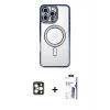 MARSİLYAN™- iPhone 16 Pro Max Kılıf Zirve Doku Prime - Siyah Bilvis 3X AR HD Cam Ekran Koruyucu + PVD Metal Kamera Lens - GD