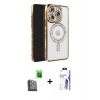 MARSİLYAN™- iPhone 16 Pro Max Kılıf Zirve Doku Prime - Siyah Bilvis 3X AR HD Cam Ekran Koruyucu + Raze Metal Kamera Lens - SH
