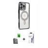 MARSİLYAN™- iPhone 16 Pro Max Kılıf Zirve Doku Prime - Siyah Bilvis 3X AR HD Cam Ekran Koruyucu + Raze Metal Kamera Lens - SH