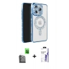MARSİLYAN™- iPhone 16 Pro Max Kılıf Zirve Doku Prime - Siyah Bilvis 3X AR HD Cam Ekran Koruyucu + Raze Metal Kamera Lens - SH