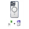 MARSİLYAN™- iPhone 16 Pro Max Kılıf Zirve Doku Prime - Siyah Bilvis 5in1 3D Magic Cam Ekran Koruyucu + Raze Metal Kamera Lens - BZ