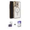 MARSİLYAN™- iPhone 16 Pro Max Kılıf Zirve Doku Prime - Siyah Bilvis 5in1 3D Magic Cam Ekran Koruyucu + Bilvis Titan Kamera Lens - SH