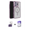 MARSİLYAN™- iPhone 16 Pro Max Kılıf Zirve Doku Prime - Siyah Bilvis 5in1 3D Magic Cam Ekran Koruyucu + Bilvis Titan Kamera Lens - SH