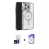MARSİLYAN™- iPhone 16 Pro Max Kılıf Zirve Doku Prime - Siyah Bilvis 5in1 3D Magic Cam Ekran Koruyucu + Bilvis Titan Kamera Lens - SH